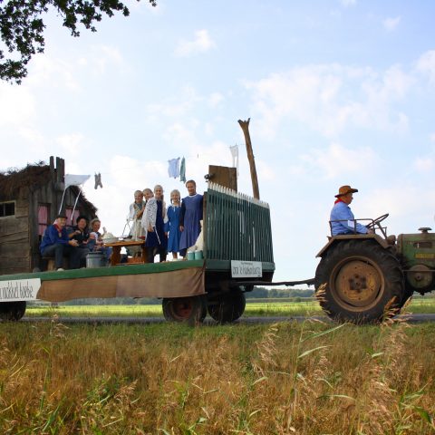 optocht buurt paarden